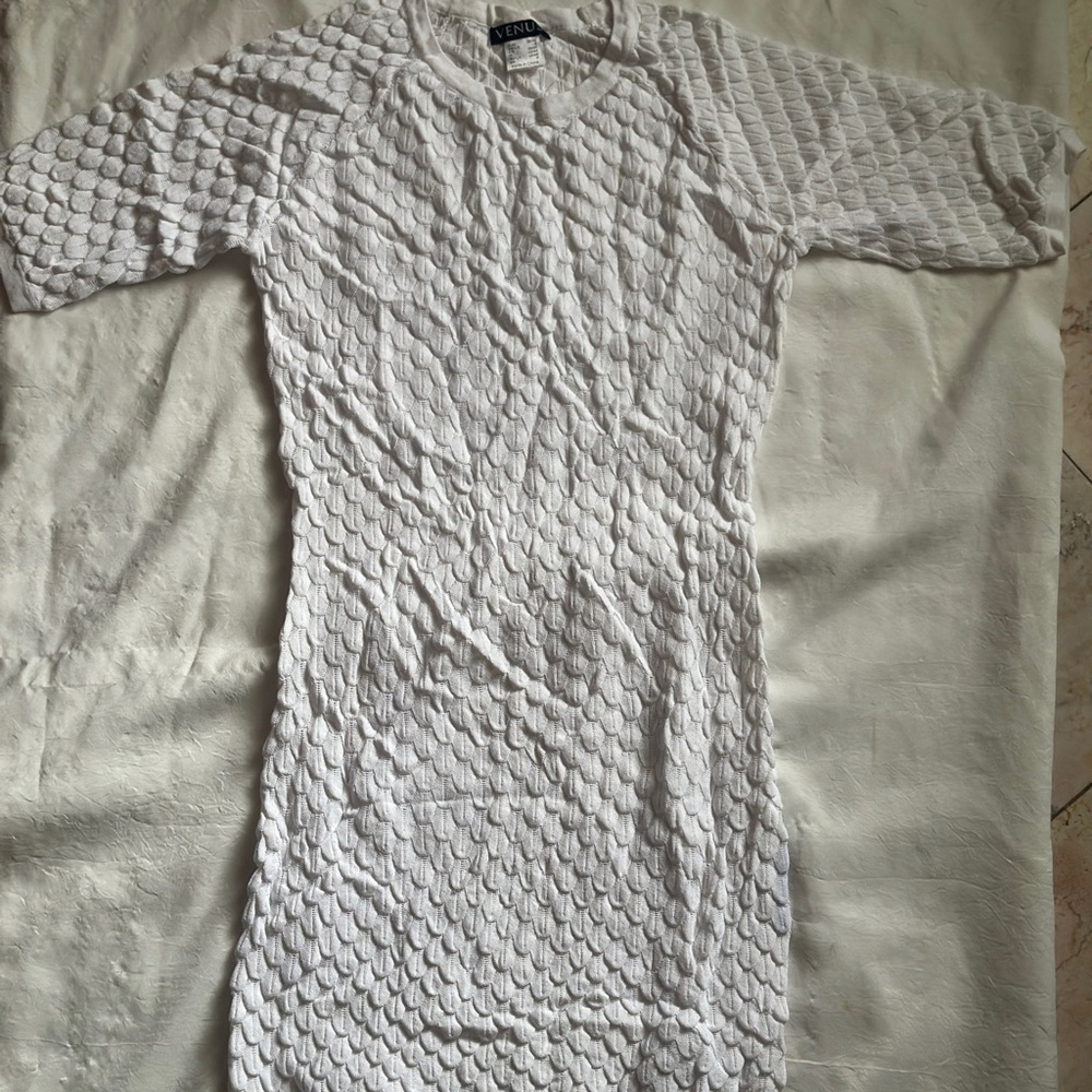 VENUS White Textured Dress
